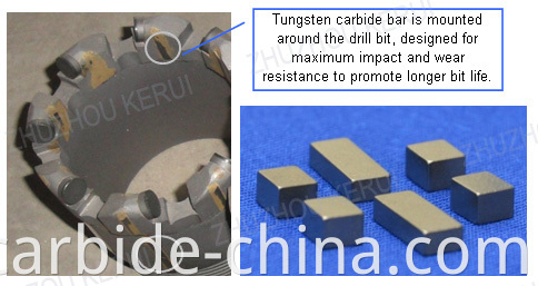 application of carbide protection insert